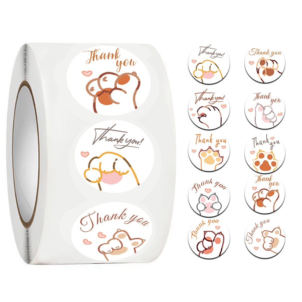 Sticker Label Roll - JCAC 500 шт./рулон, милые наклейки с